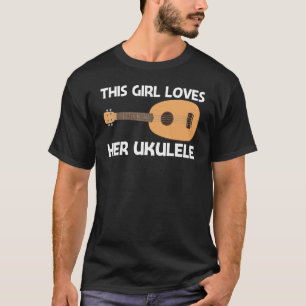 Coola Ukulele för Flickls Kids Musical Instrument T Shirt