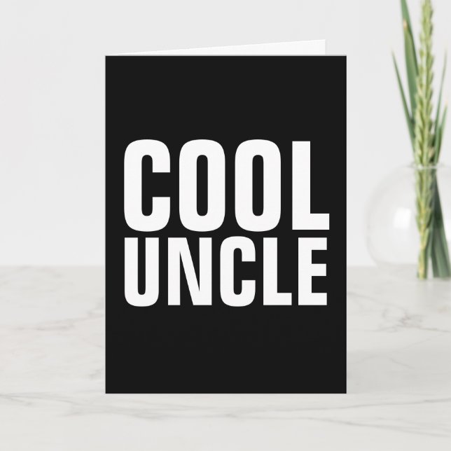 COOLA UNCLE GRATTIS PÅ FÖDELSEDAGEN GREETING CARDS KORT (Framsida)