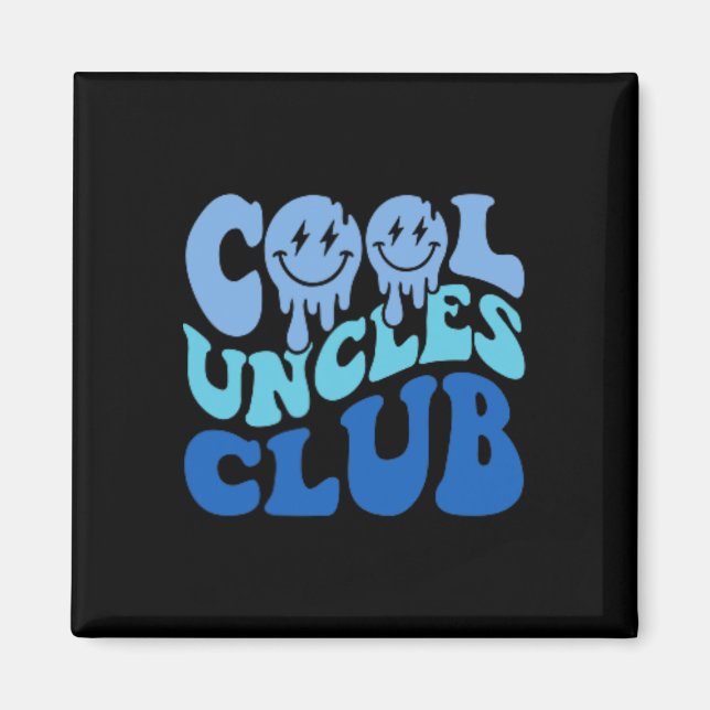 Coola Uncles Klubb Best farbror All Funny Fars dag Magnet (Framsidan)