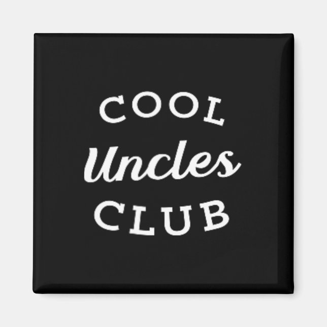 Coola Uncles Klubb Best farbror All Funny Fars dag Magnet (Framsidan)