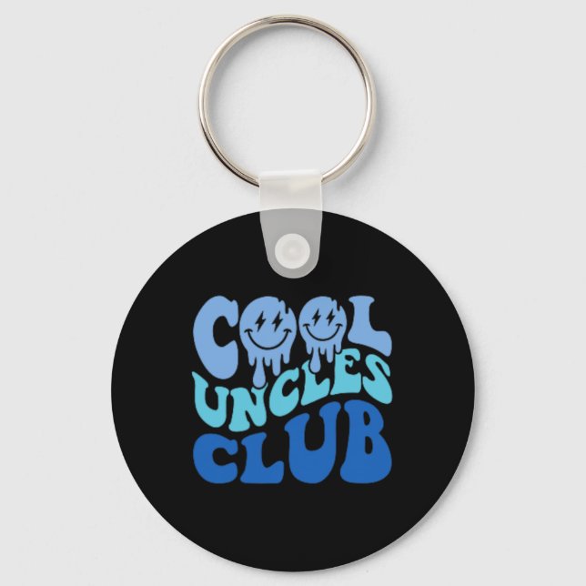 Coola Uncles Klubb Best farbror All Funny Fars dag Nyckelring (Framsida)