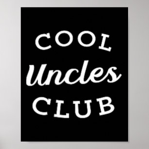 Coola Uncles Klubb Best farbror All Funny Fars dag Poster