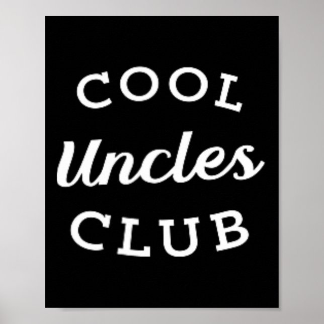 Coola Uncles Klubb Best farbror All Funny Fars dag Poster (Framsidan)