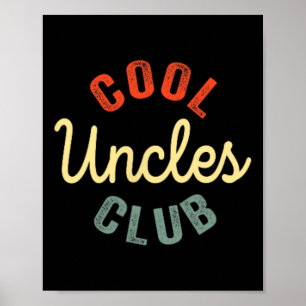 Coola Uncles Klubb Best farbror All Funny Fars dag Poster