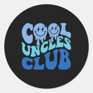 Coola Uncles Klubb Best farbror All Funny Fars dag Runt Klistermärke