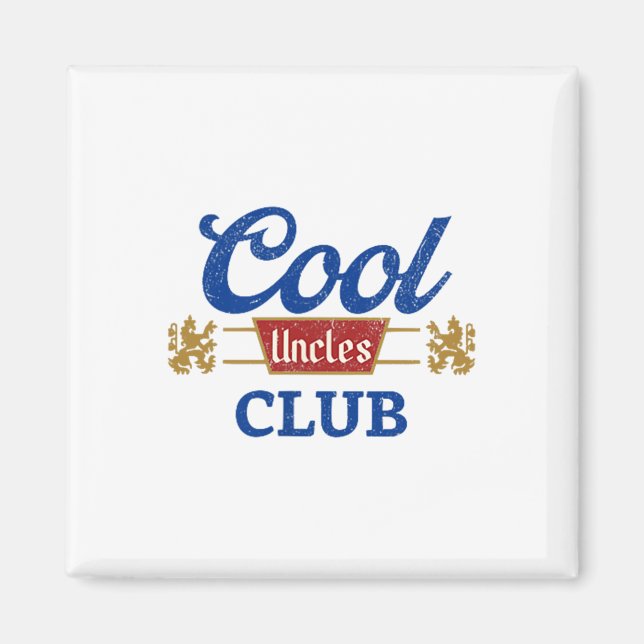 Coola Uncles Klubb Best farbror nånsin Funny Pocke Magnet (Framsidan)