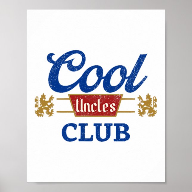 Coola Uncles Klubb Best farbror nånsin Funny Pocke Poster (Framsidan)
