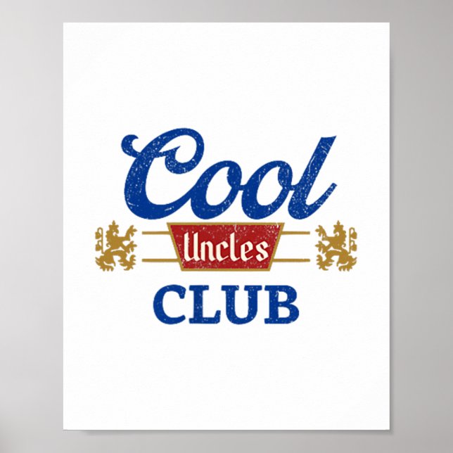 Coola Uncles Klubb Best farbror nånsin Funny Pocke Poster (Framsidan)
