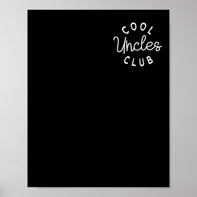 Coola Uncles Klubb Best farbror nånsin Funny Pocke Poster (Framsidan)