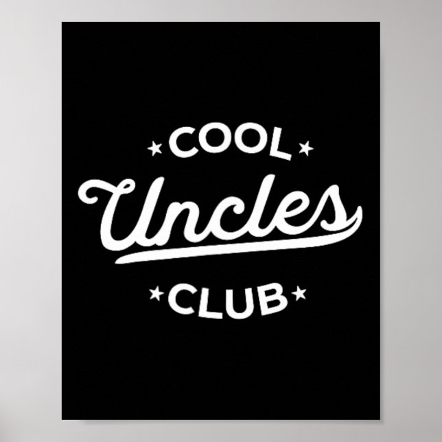 Coola Uncles Klubb Best farbror nånsin Funny Pocke Poster (Framsidan)