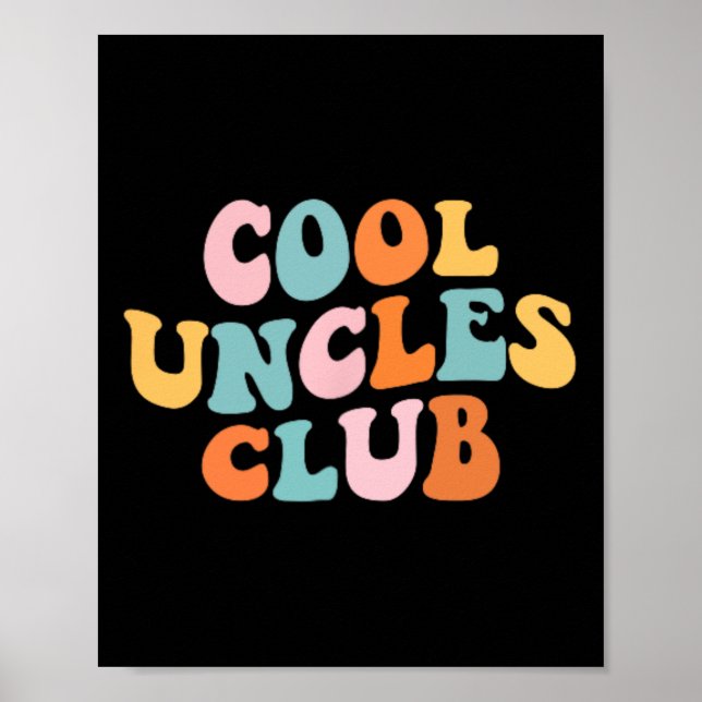 Coola Uncles Klubb Best farbror nånsin Funny Pocke Poster (Framsidan)