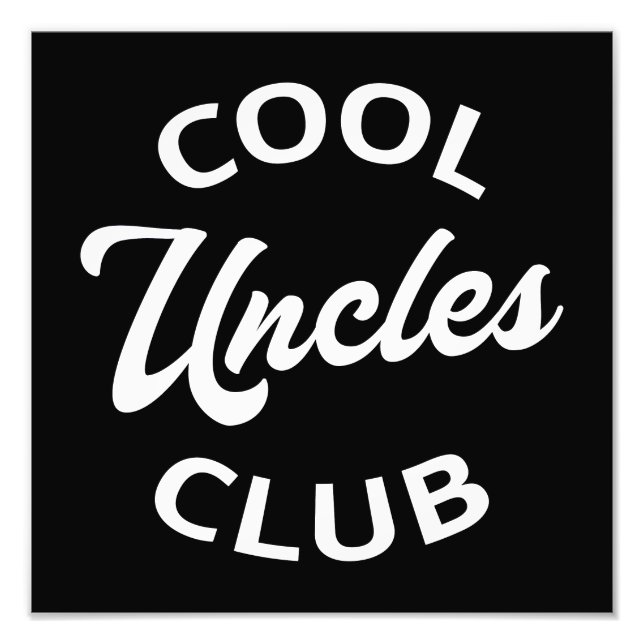 Coola Uncles Klubb I Fototryck (Framsidan)