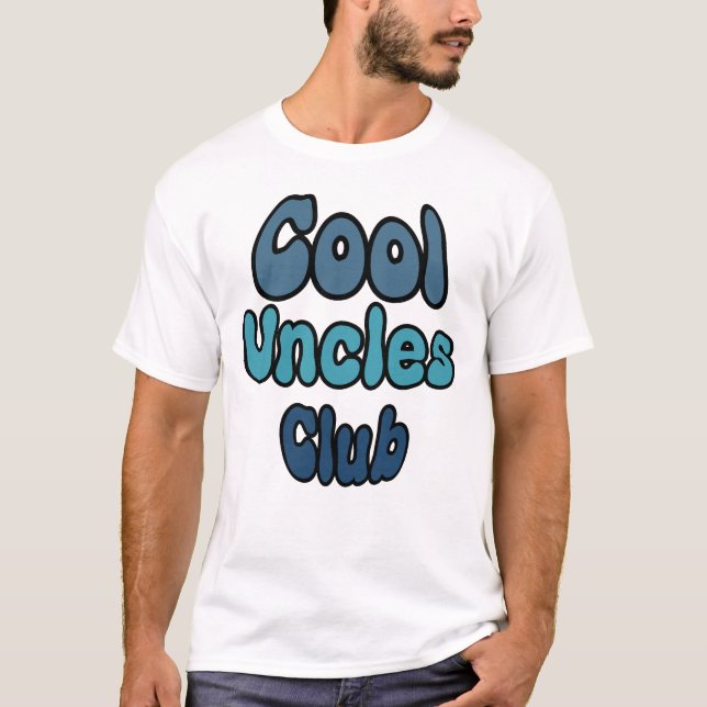 Coola Uncles Klubb T-Shirt - Roligt Gift for farbr (Framsida)