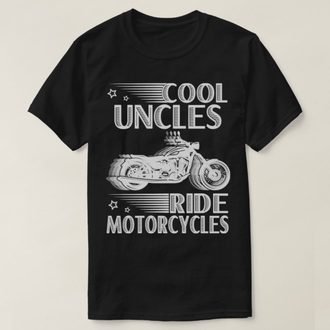Coola Uncles Ride MotorCycle Far Day Motorcykel T Shirt (Design framsida)