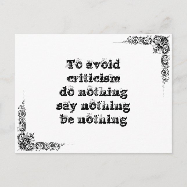 Coola underbar enkel visdomsfilosofi tao sento vykort (Framsida)