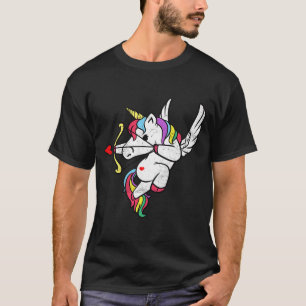 Coola Unicorn Cupid Unicorn Manar Women Valentines T Shirt