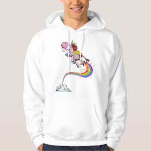 Coola Unicorn Jetpack Rainbow Funny Horned Horse Hoodie
