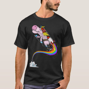 Coola Unicorn Jetpack Rainbow Funny Horned Horse T Shirt