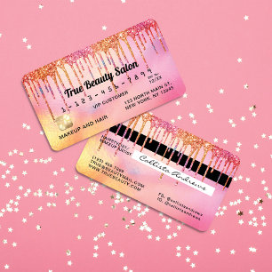 Coola Unicorn Rosa HoloGraph Glitter Drives Kredit Visitkort