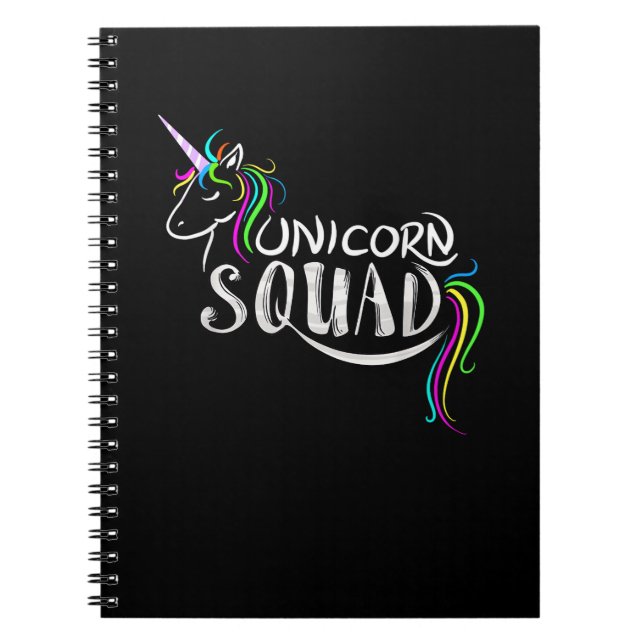 Coola Unicorn Squad _ Funny Magic Equestrian Team Anteckningsbok (Framsidan)