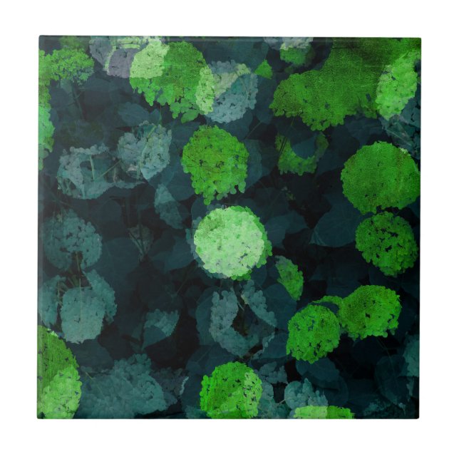 Coola, unik blommigt/blomma mönster kakelplatta (Framsidan)