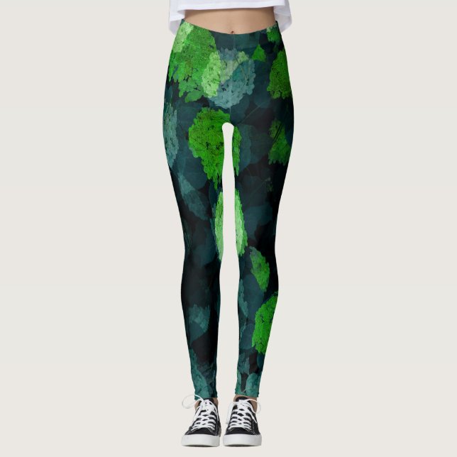 Coola, unik blommigt/blomma mönster leggings (Framsida)