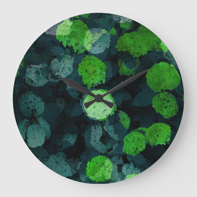 Coola, unik blommigt/blomma mönster stor klocka (Framsida)