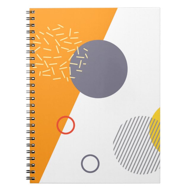 Coola, unik illustration, trendig, geometrisk illu anteckningsbok (Framsidan)