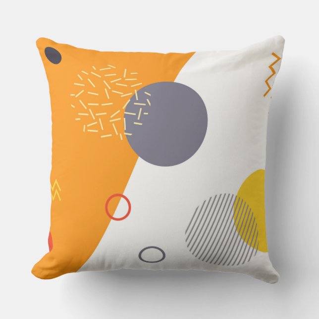 Coola, unik illustration, trendig, geometrisk illu kudde (Framsida)