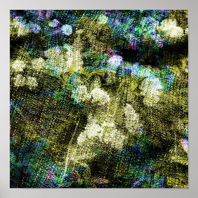 Coola, unik, trendig digital konst av blomman möns poster (Framsidan)