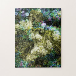 Coola, unik, trendig digital konst av blomman möns pussel