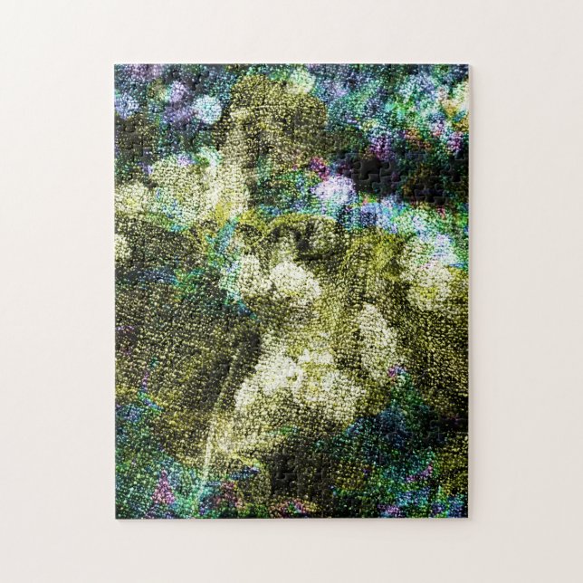 Coola, unik, trendig digital konst av blomman möns pussel (Vertikal)