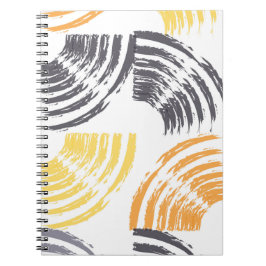 Coola, unik, trendig, färgstarka penseldrag i täto anteckningsbok