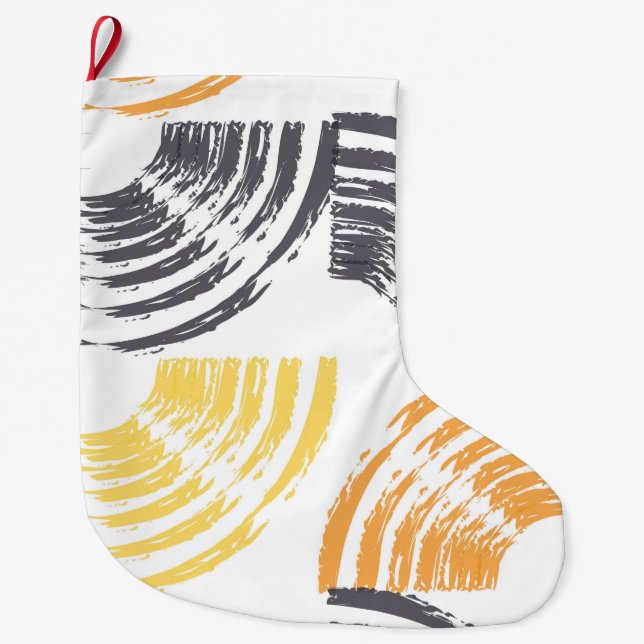 Coola, unik, trendig, färgstarka penseldrag i täto stor julstrumpa (Framsidan)