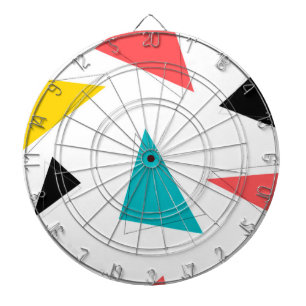 Coola, unik, trendig, färgtrianglar i tätort darttavla