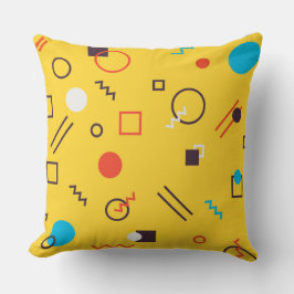 Coola, unik, trendig, geometrisk storstadsmemphis kudde