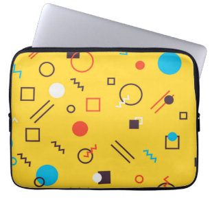Coola, unik, trendig, geometrisk storstadsmemphis laptop fodral
