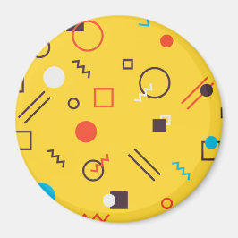 Coola, unik, trendig, geometrisk storstadsmemphis magnet