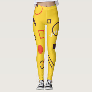 Coola, unik, trendig, geometriska storstadsmemphis leggings