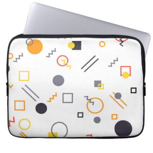 Coola, unik, trendig, illustration av stadens abst laptop fodral