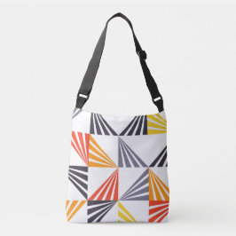 Coola, unik, trendig, stads- och färgtrianglar axelväska