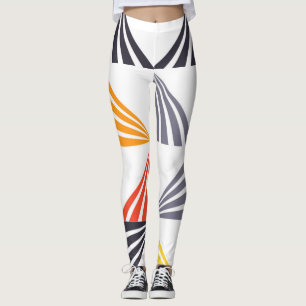 Coola, unik, trendig, stads- och färgtrianglar leggings