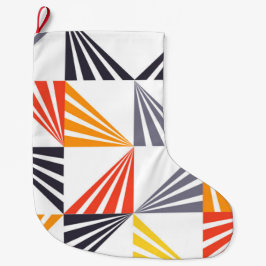 Coola, unik, trendig, stads- och färgtrianglar stor julstrumpa