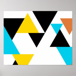 Coola, unik, trendig, stadstrafik, moderna triangl poster
