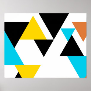 Coola, unik, trendig, stadstrafik, moderna triangl poster