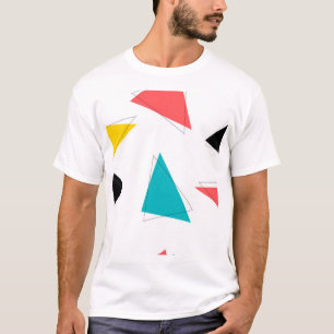 Coola unika, moderiktiga stads- färgrika triangla t shirt