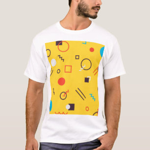 Coola unika, moderiktiga stads- geometriska t shirt