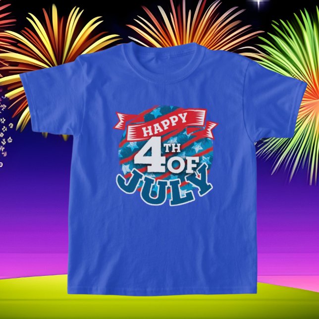 coola unisex Lycklig Fjärde juli T Shirt (Skapare uppladdad)
