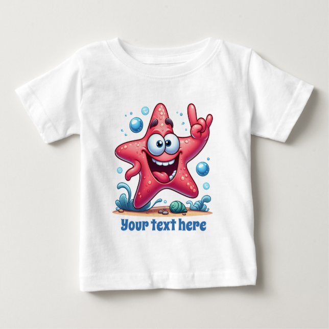 Coola unisex-strand lägger till text för havsstjär t shirt (Framsida)