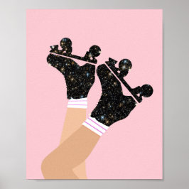 Coola Universe Roller Skates Derby Skater Gift Poster